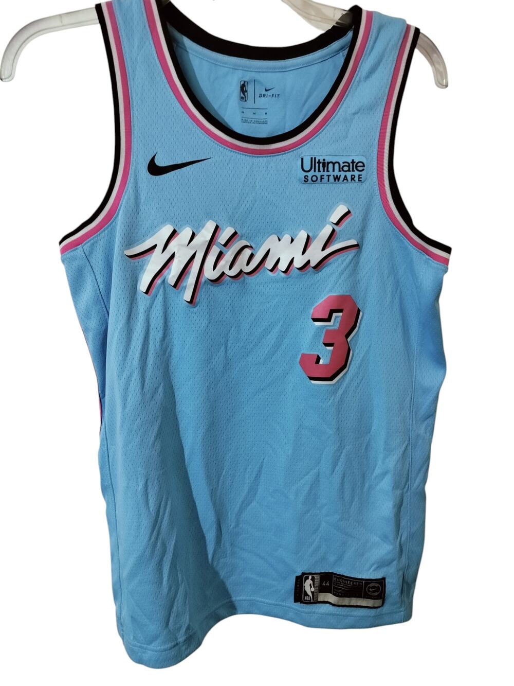 M1232) Nike Dwayne Wade Miami Heat Jersey City Edition Swingman M/44